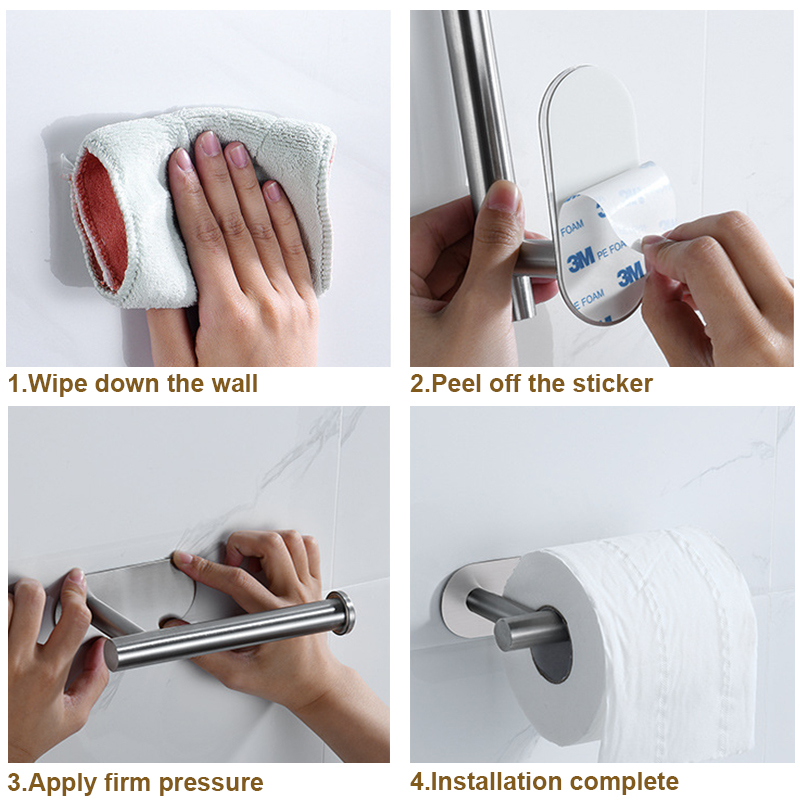 Toilet Paper Rack Bathroom Paper Towel Holder Adhesive Absorbent Paper Dispenser WC Kitchen Hardware Storage Accessories