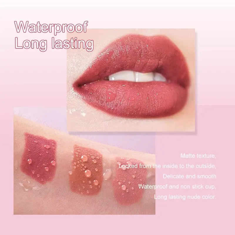 ปากกาลิปสติกกำมะหยี่ Subgloss ปากกาสีถั่วชานมสีลิปบาล์มสีไม่ซีดหมุนปากกาลิปสติก