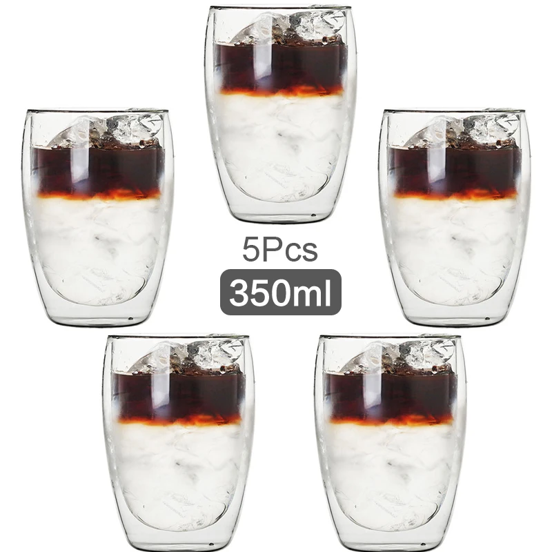 350Ml Treo Tường Đôi Cốc Thủy Tinh Trong Suốt Vòng Tay Chịu Nhiệt Trà Cốc Uống Nước MINI Whisky Cup 100 C Pha Cà Phê cốc