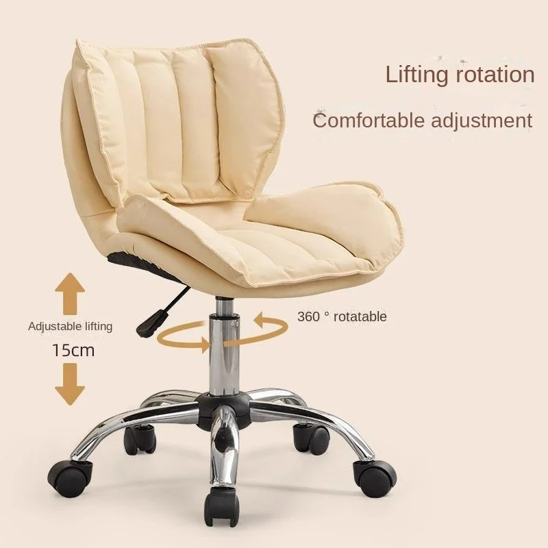 Richome Light Luxury เก้าอี้คอมพิวเตอร์สบาย Home Office เก้าอี้ห้องนอนหญิงแต่งหน้าเก้าอี้โต๊ะและเก้าอี้