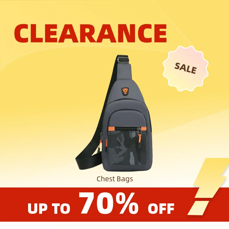 Clearance_Bolso de pecho para hombre 2023 nueva moda, negocios, ocio, bolso de hombro, bolso cruzado multifuncional para exteriores_Continuous u