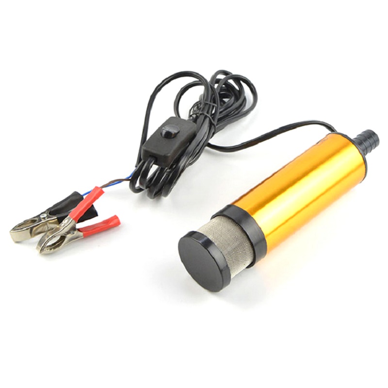 38/51MM Elektrische Auto Oliepomp 12V Voor Pompen Diesel Olie Water Brandstof Overdracht Pomp 12L/min Dompelpompen Aluminium Shell