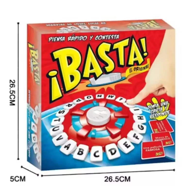 Nuovo gioco Basta Spagnolo Tapple Word - Versione Tapple Games inglesi Gioco da tavolo con stampa di lettere a pensiero rapido-
