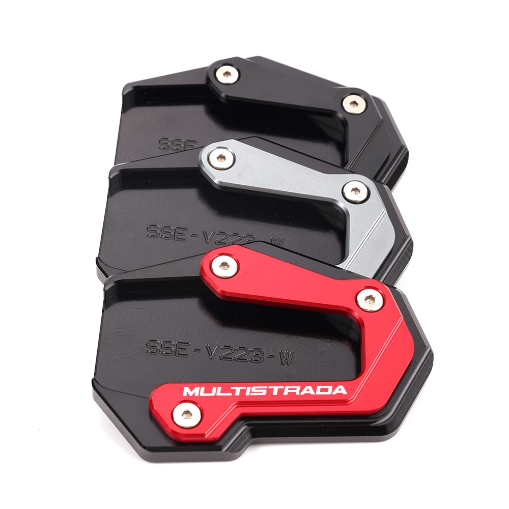 For Ducati Multistrada 950 1100 1200 1200S/GT 1260 S V4S V4 V2 V2S Motorcycle Kickstand Side Stand Extension Pad Suport Plate