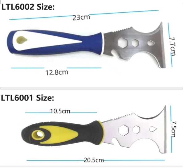 Cuchillo de masilla multiusos 15 en 1, raspador de pintura de acero inoxidable, herramienta de construcción para papel tapiz, abrelatas, bricolaje en el hogar