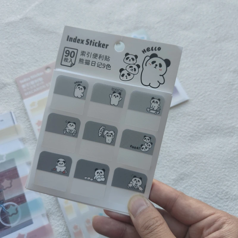 KindFuny 60/90/180PCS Index Tabs Multicolor Classification Stickers Stationery Index Label Memo Notebook Cute Stickers Notes