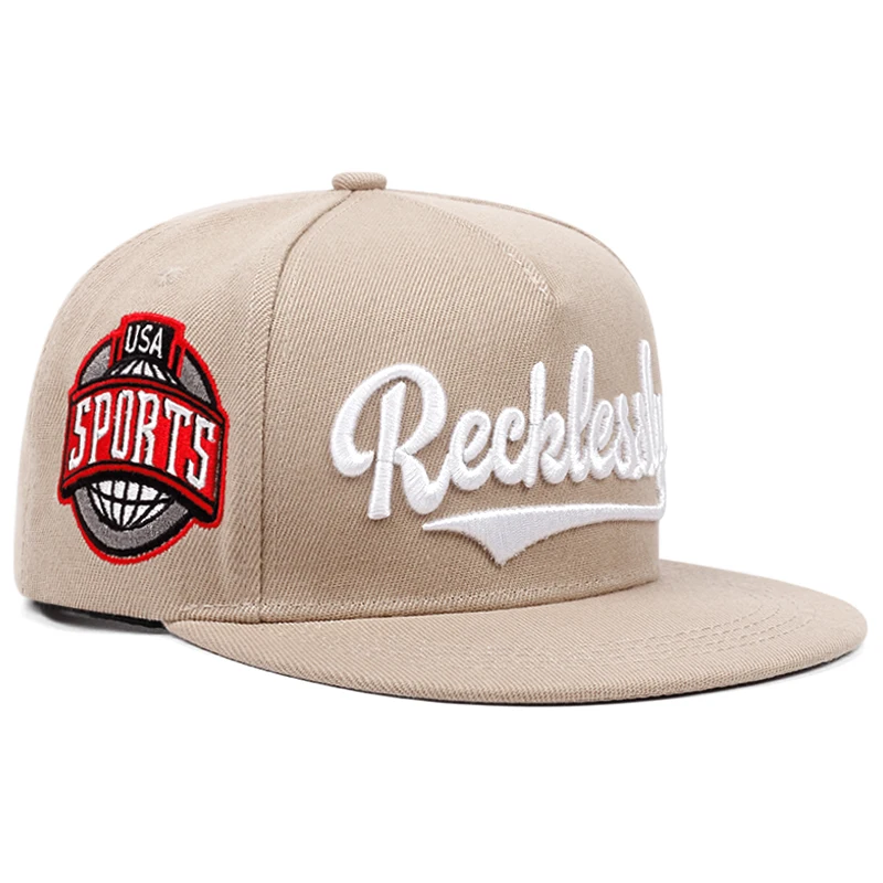 2024 새로운 패션 Reeklessly 미국 자수 남자 여자 야구 모자 힙합 스포츠 캐주얼 트럭 모자 Snapback 야외 태양 모자