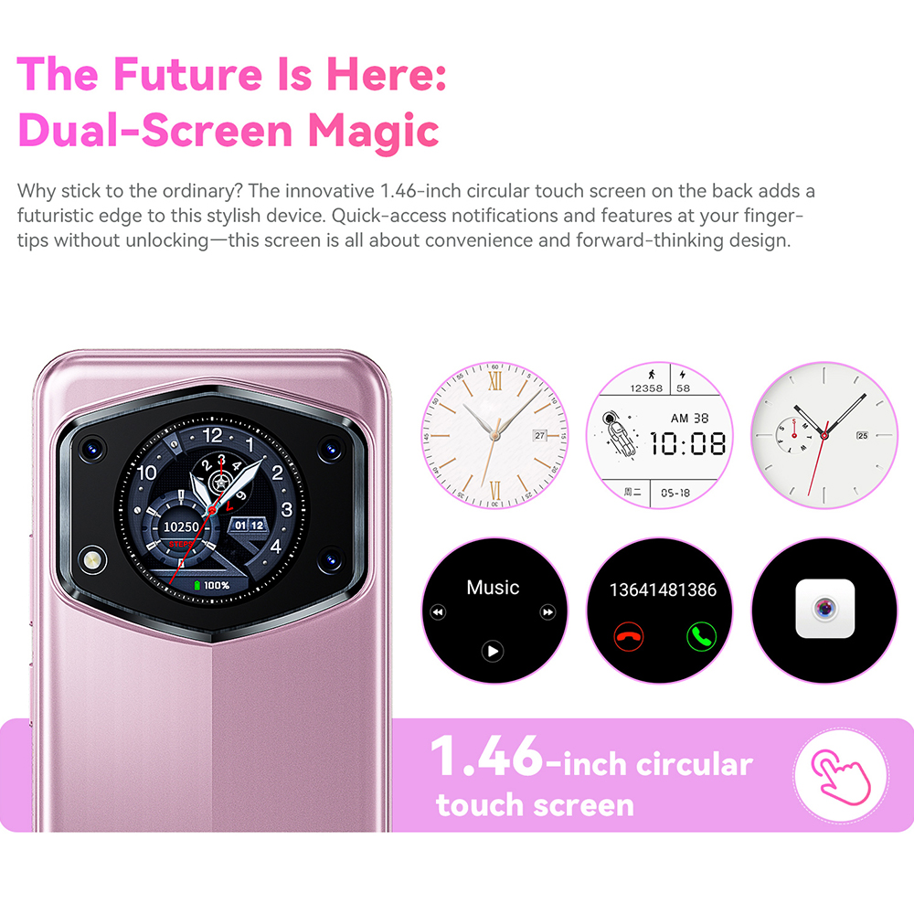 Cubot A30, Android 14-smartphone, 16 GB (6 GB + 10 GB uitbreidbaar) RAM + 128 GB ROM, 90 Hz 6,745-inch scherm, 5100 mAh, 48 MP camera, Face ID