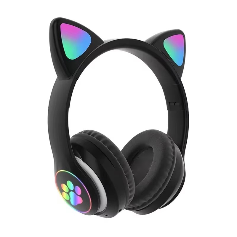 JST-28 fones de ouvido sem fio orelhas de gato bluetooth fones de ouvido estéreo música bluetooth esportes jogos fone com microfone para telefones