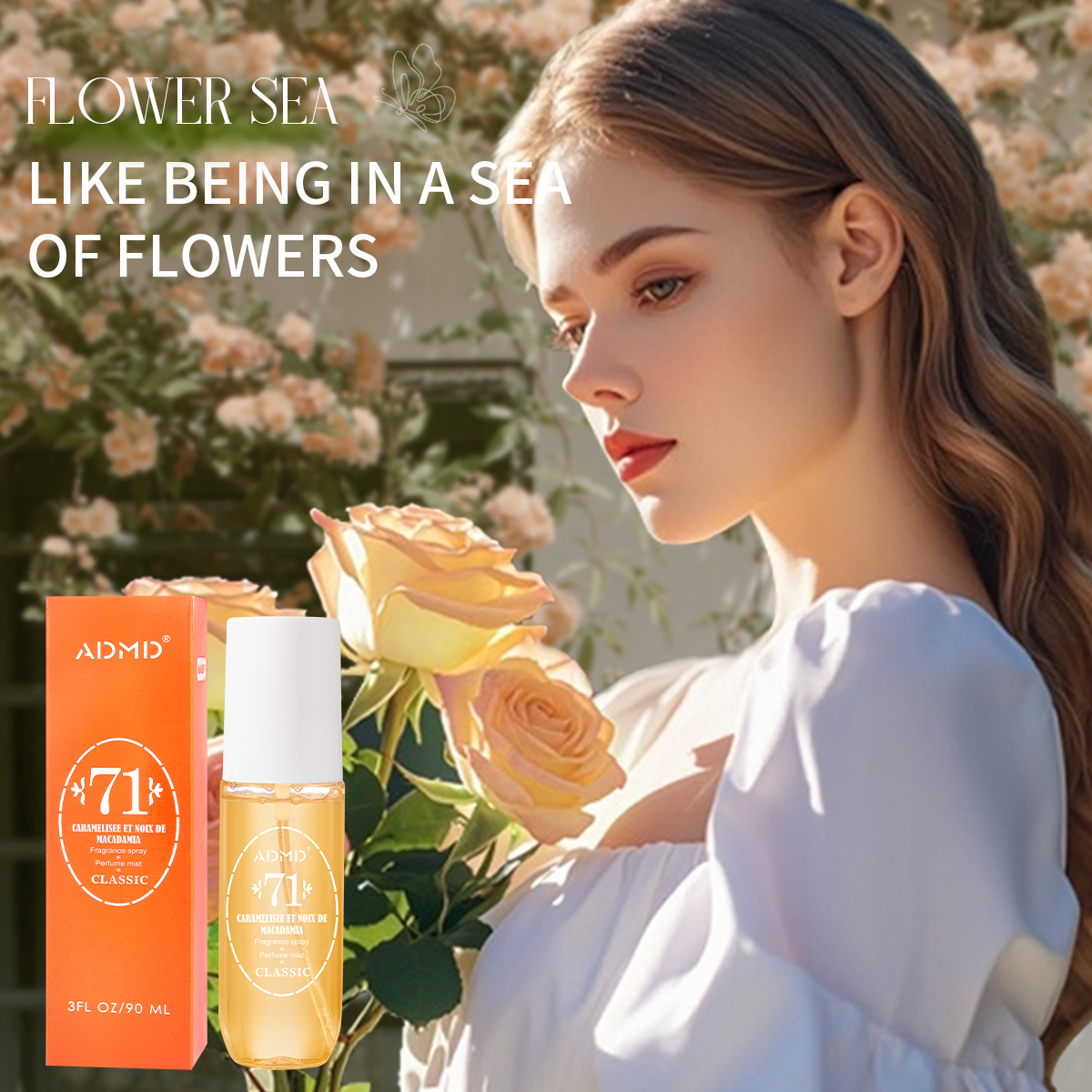 Perfume digital brasileiro perfume corporal fragrância spray perfume corporal sem álcool fragrância de longa duração 90ml