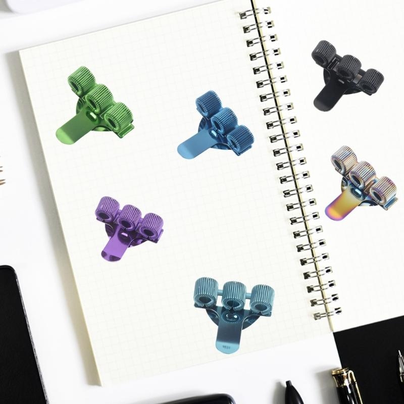 Máy giữ bút kim loại E8BE 3PCS với kẹp túi cho y tá của y tá bút chì lỗ với vòng lò xo có thể điều chỉnh
