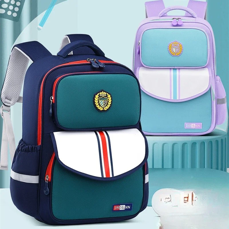 Kinder-Schulrucksack für Jungen und Mädchen der Klassen 1,6, leicht, Oxford-Stoff, wasserdicht, langlebig, Büchertasche mit ergonomischem Design