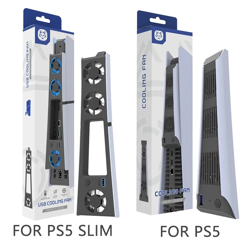 REMANK para PS5 y PS5 sistema de refrigeración delgado ventilador de refrigeración para PS5 Slim y PS5 disco de ventilador de refrigeración y sistema de refrigeración de consola Digital