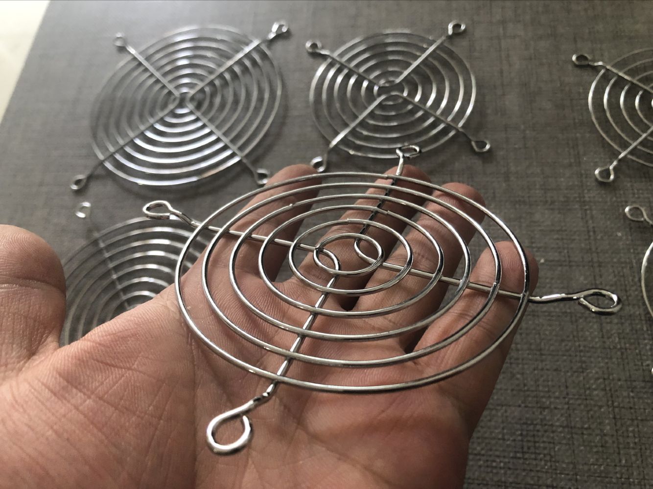 1PC Silbrig Metall Draht Finger Schutz 80mm 90mm 120mm Für CPU Fan DC Fan Grill schutz Schutz Vernickelt Mesh