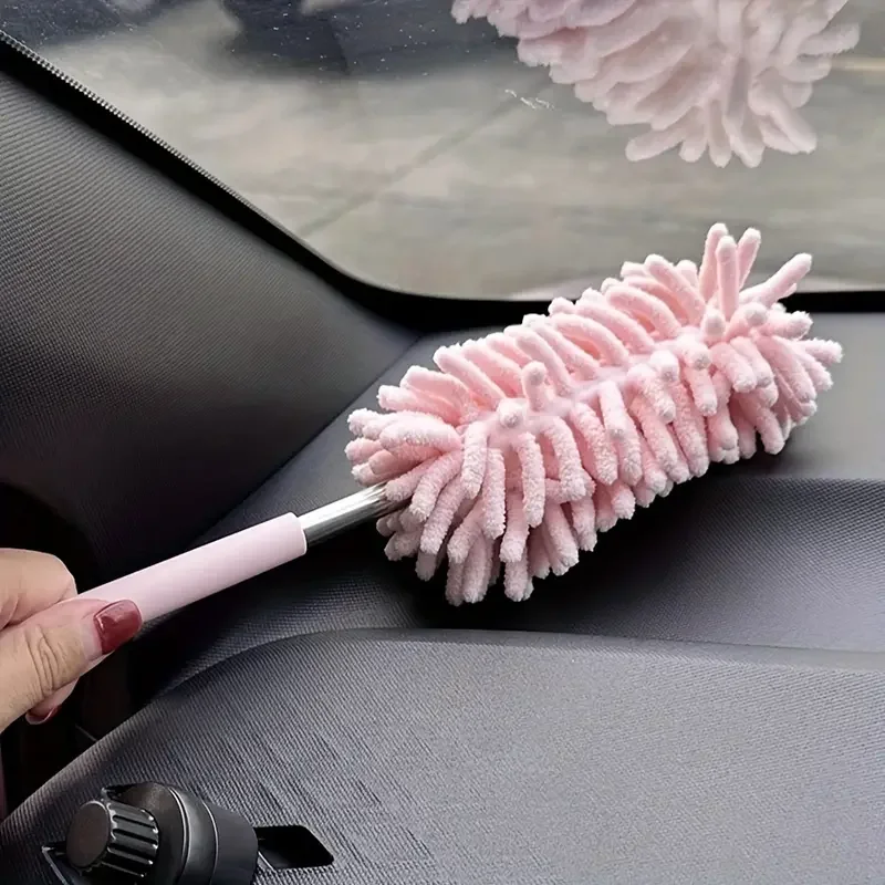 Mini Car Duster แปรงขยาย Bendable ไมโครไฟเบอร์ Dusting เครื่องมือสําหรับ Home และ Auto ภายในทําความสะอาดวัสดุเส้นใยโพลีเอสเตอร์