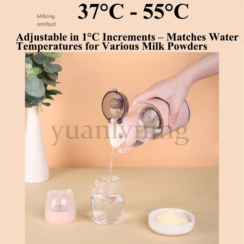 Copo de água termostático de 300ml para bebê, garrafa quente portátil inteligente com display de temperatura, carga usb, copo de aquecimento sem fio