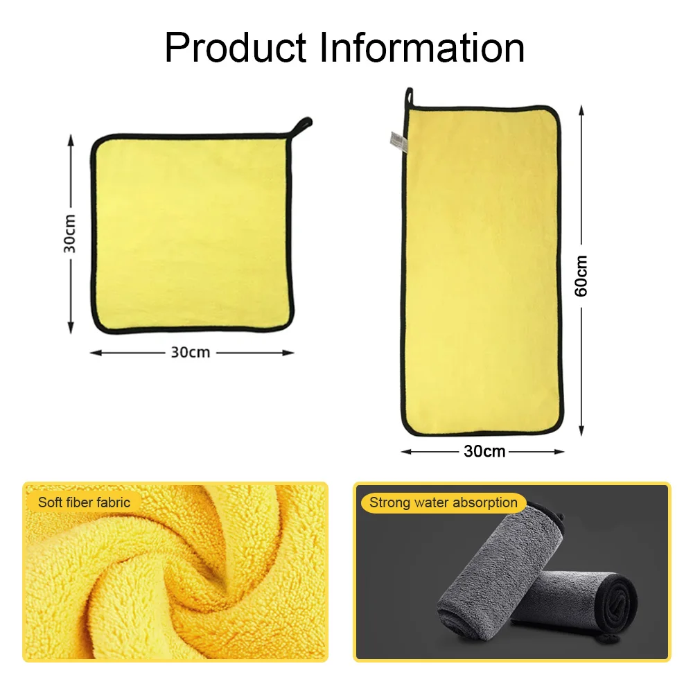 Toalha de microfibra para carro, pano de microfibra para lavagem de carro, pano de limpeza de microfibra, toalha de secagem para lavagem de carro, detalhamento automático