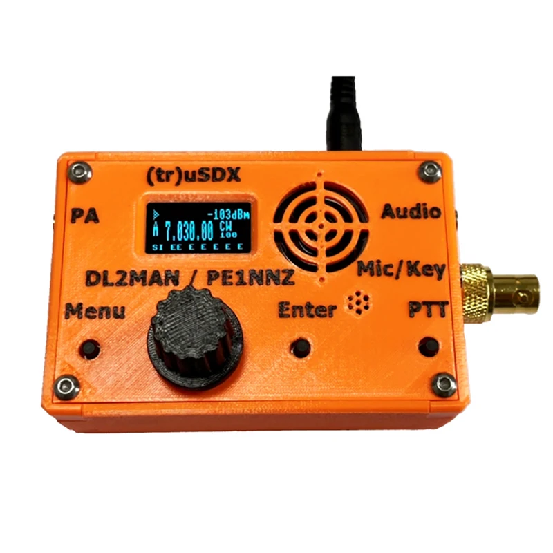 Transceptor USB 5 Band Multimodo, QRP montado com estojo, PE1NNZ e DL2MAN, tr, uSDX