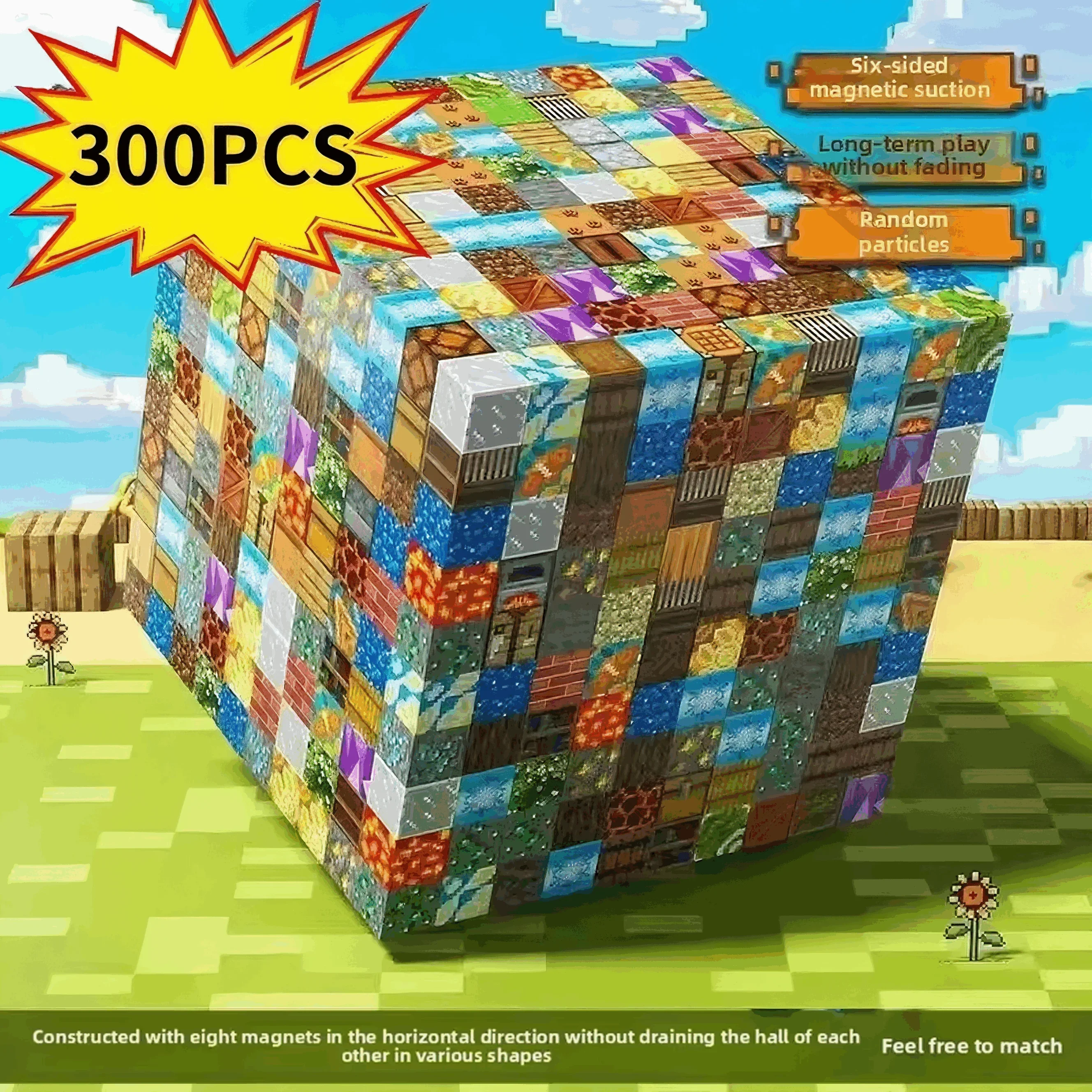 2025 nuevo 10-300 Uds DIY bloques de construcción magnéticos Mini mundo bloques de construcción magnéticos bloques de rompecabezas para regalos de cumpleaños para niños