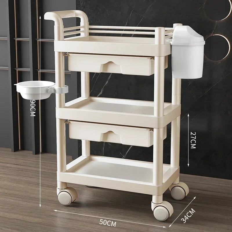 EvaluCart-Chariot à Roulettes Professionnel pour Manucure et Pédicure, Meuble à Cosmétiques, miles Professionnelle