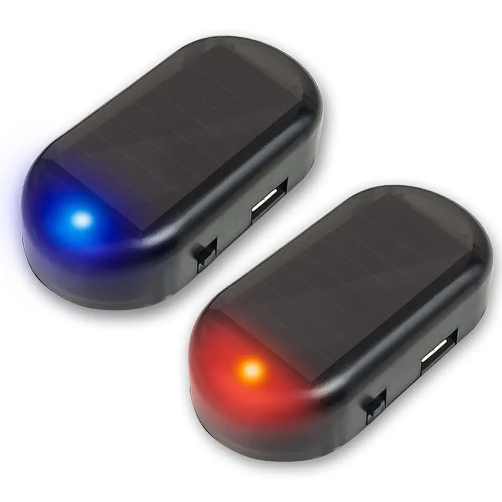 Solar Powered Car Security Light, Simulado Dummy Alarm, Aviso sem fio, Anti-Theft Caution Lamp, Luzes LED piscando