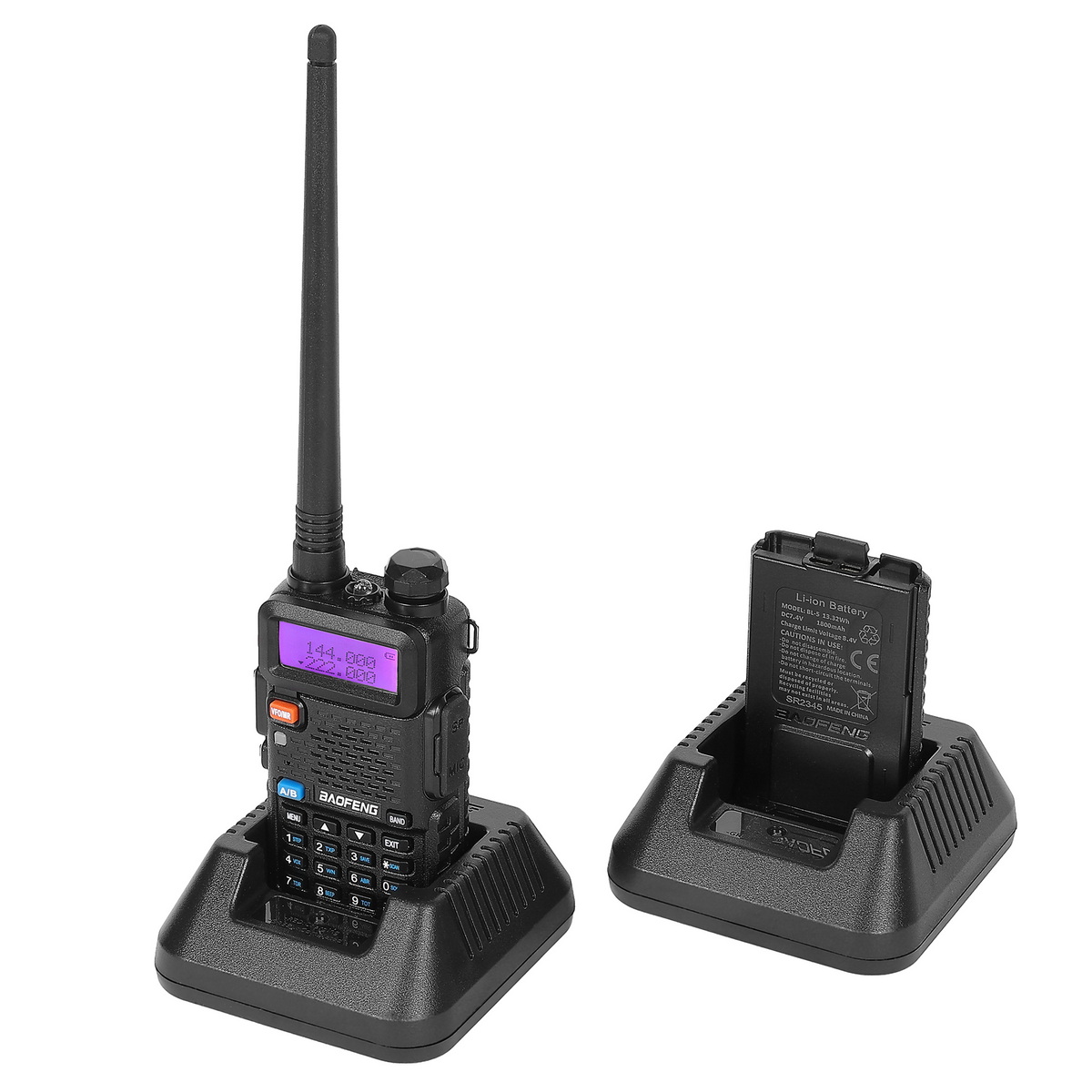 2024 nuovo Baofeng UV-5RX 5W multi-banda 136-174/220-260/400-520MHz AM banda aeronautica DTMF ripetitore 128CH radio portatile
