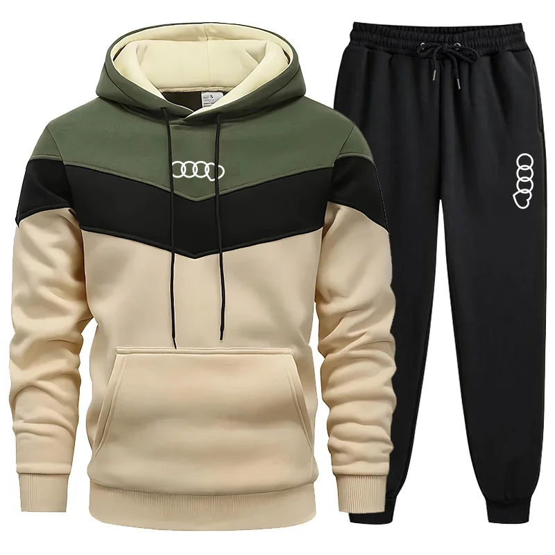 Herrenbekleidung, lässiges Sweatshirt, Anzug, Sweatshirts für Herren, tägliche dreifarbige Hoodies, heiße, hochwertige 2024, Sport-Trainingsanzug, Joggen