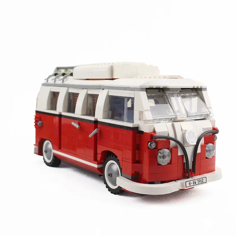ของเล่นร้อน 1354PCS Volkswagen T1 Camper อิฐ Van รถ Bluding บล็อก High-Tech ไอเดียรถบัสใช้งานร่วมกับการวิเคราะห์ 10220 ของเล่นเด็กของขวัญ