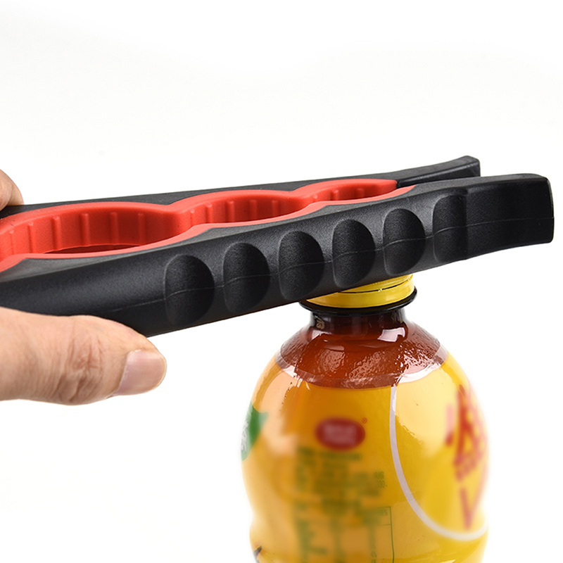 Abridor de tarros, kit abridor de botellas multifunción 4 en 1 con mango de silicona fácil de usar para niños, ancianos y Arthri