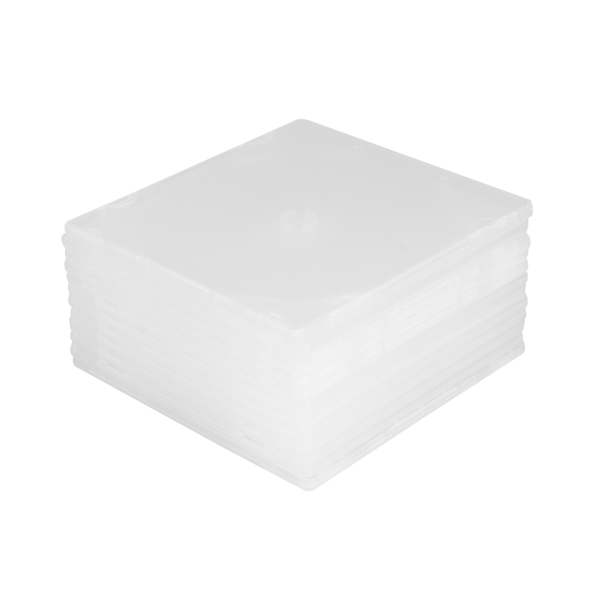 12pçs caixa de suporte de armazenamento ultrafino, pacote de cd transparente, caixa de armazenamento de cd portátil para cinema em casa (branco)
