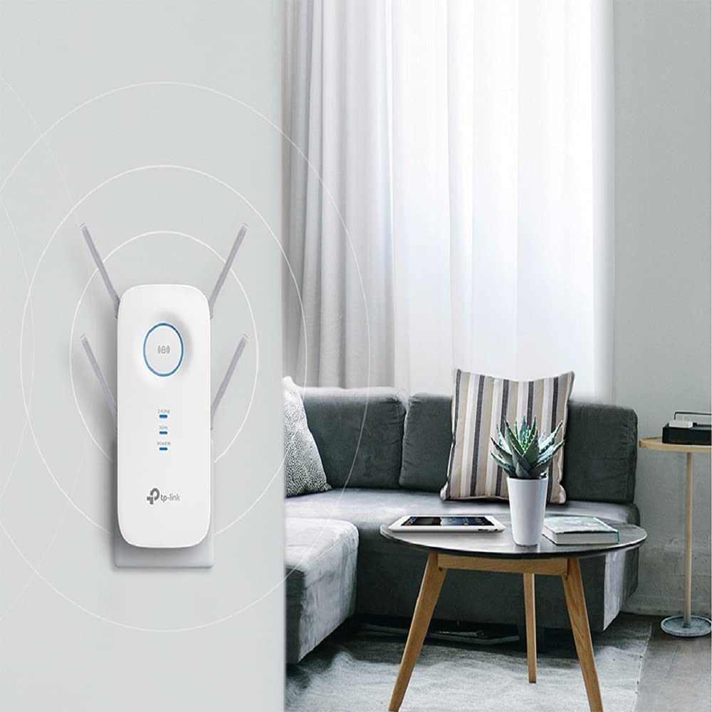 Tp-link Universal Dual Band Range Extender, Broadband/Wi-Fi Extender, Wi-Fi Booster/Hotspot dengan 1 Gigabit Port dan 4 Antena