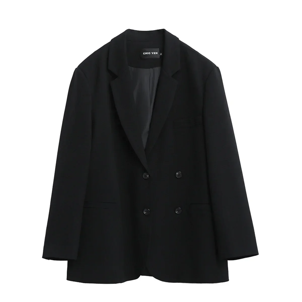 CHIC VEN-chaqueta informal de manga larga para mujer, abrigos sólidos coreanos que combinan con todo, ropa elegante de oficina, primavera y otoño, 2023
