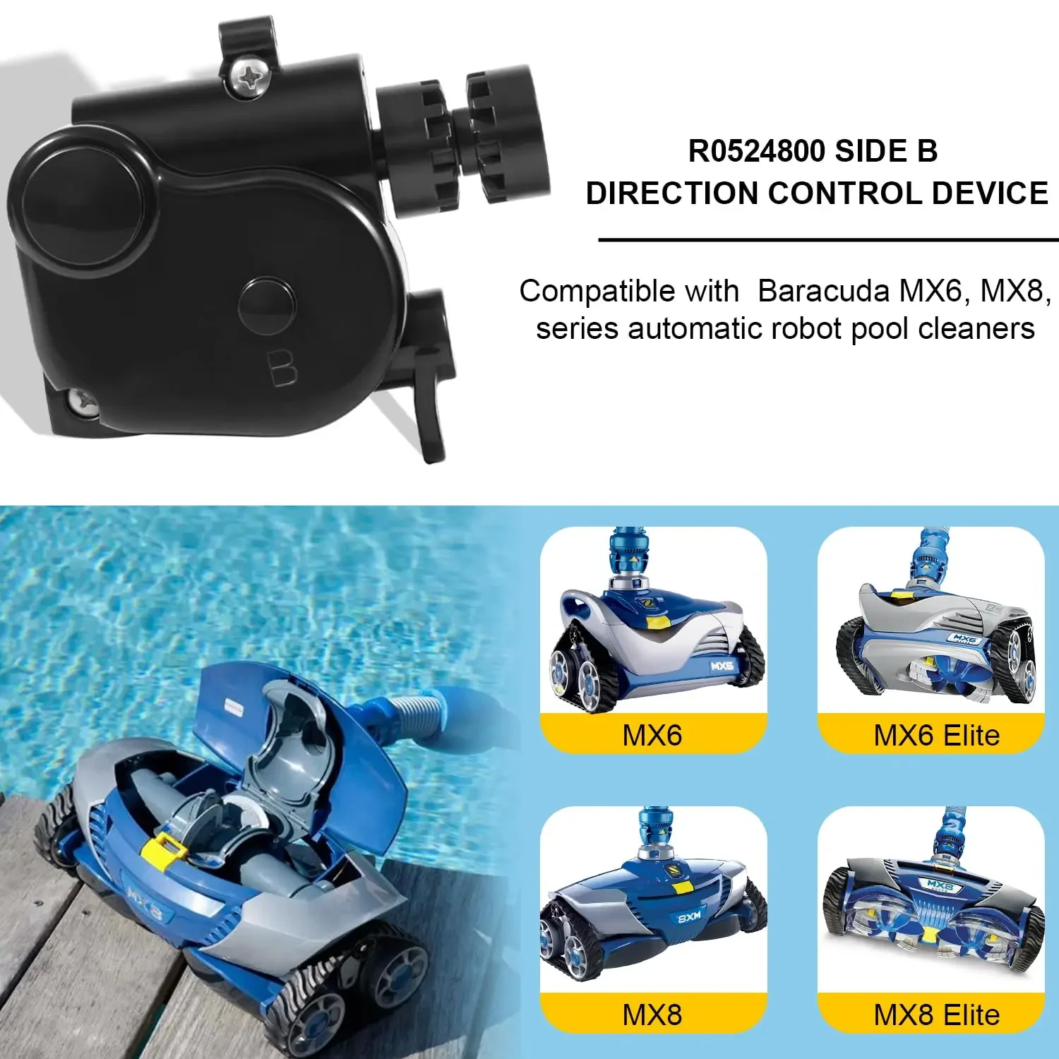 R 0524800   Seitliches B-Richtungskontrollgerät für Zodiac Baracuda MX8 MX8 Elite Pool-/Spa-Reiniger, automatischer Bodenroboter-Poolreiniger