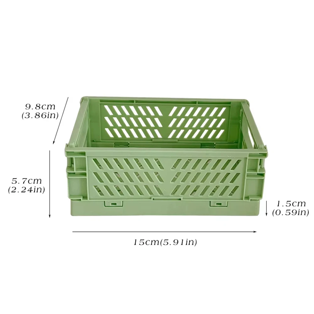 Mr.paper 6 Styles Plastic Stackable Foldable Stationary Holder Simple Cute Student Office Desktop Storage Stationery Organizer