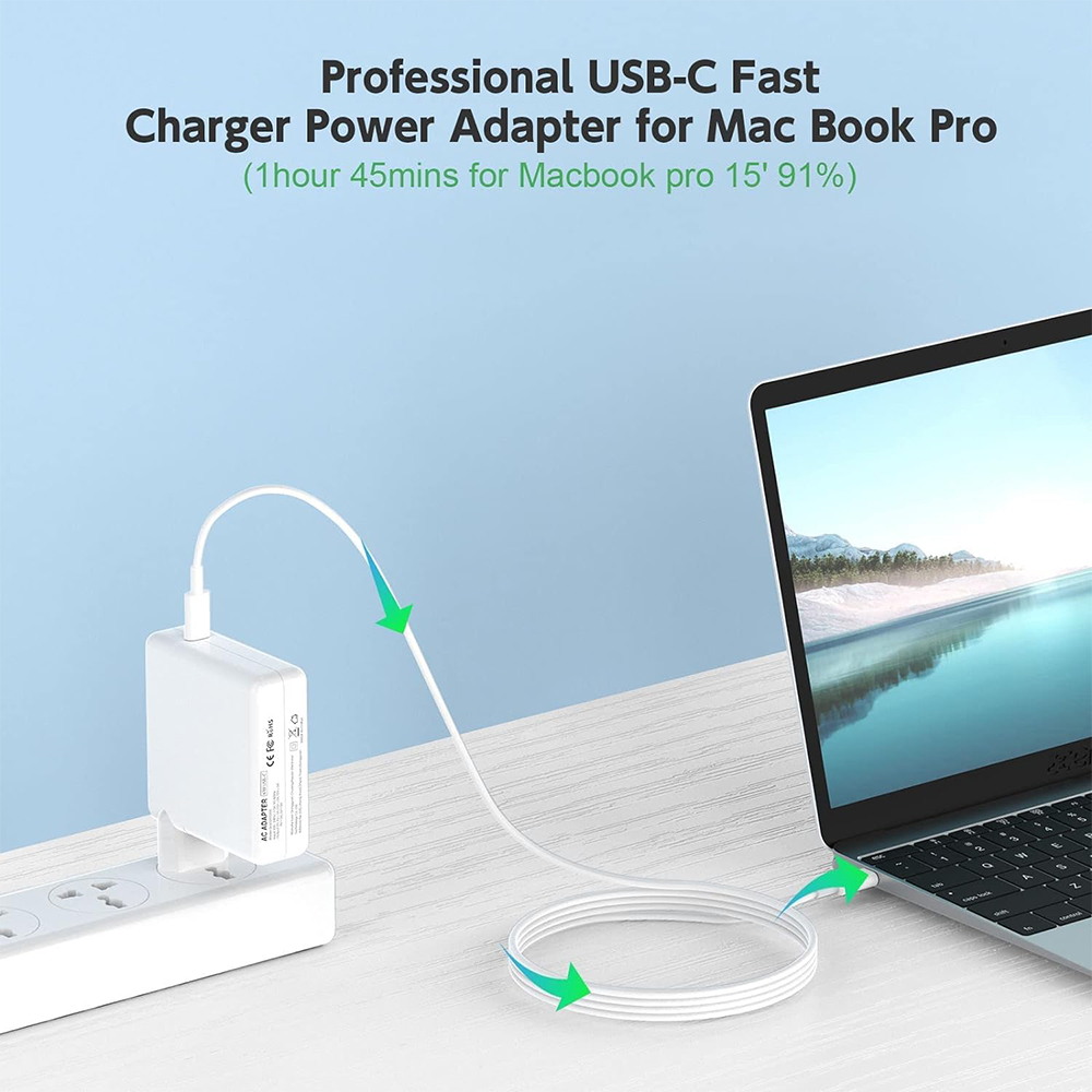 61W 87W 96W 118W Zasilacz USB-C do laptopa Ładowarka PD typu C do Macbooka 13 15 cali A1706 A1707 A1708 A1534 A1719 A214 iPad Pro