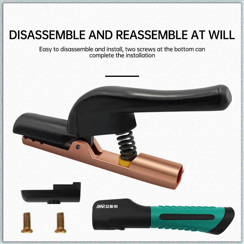 Suporte de eletrodo de soldagem 300 um, alicate de retenção de mandíbula resistente de cobre, braçadeira de eletrodo de máquina de solda, soldador de arco
