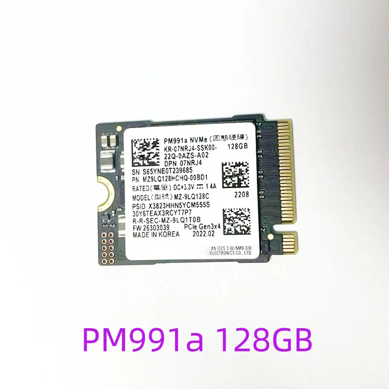 Unidad interna de estado sólido PM991A 128G 2230 M.2 PCIE3.0x4 NVME SSD se utiliza para Surface Pro 7 + Steam Deck cámara hecha a mano cfe