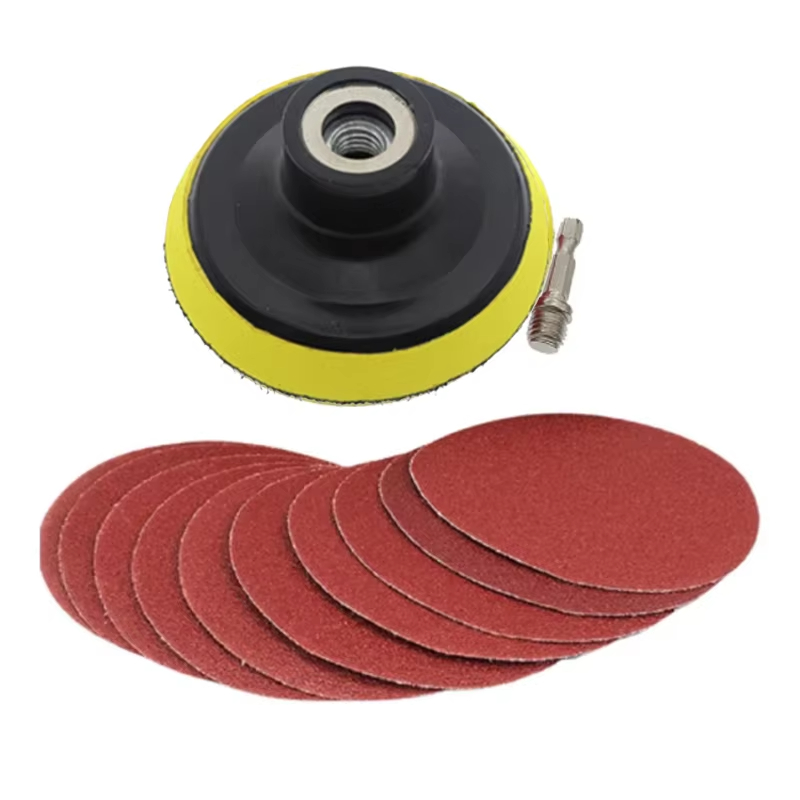 10Pcs 100mm Sanding Disc 60-240 Grit Sandpaper Buffing Wheel Hook And Loop Backing For sandpaper tray