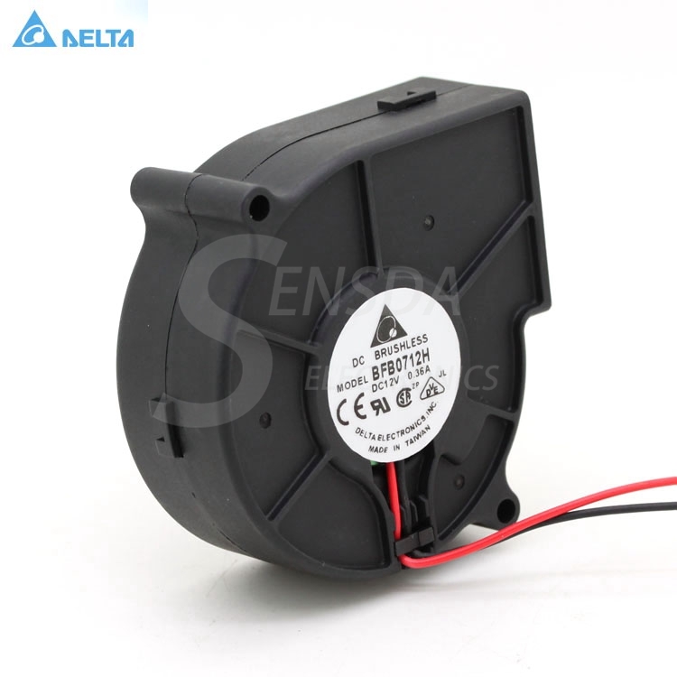 Original Delta BFB0712H 7530 75mm DC 12V 0.36A alta velocidad CFM presión de aire proyector soplador ventilador de refrigeración centrífuga