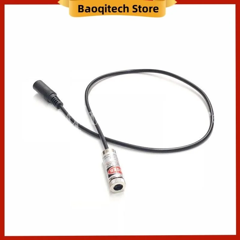 Módulo láser de 650nm, 5mw, 10mm, luz roja, cabeza láser cruzada lineal en forma de punto, longitud focal ajustable de grado industrial, serie 1230