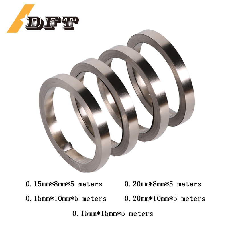 5M 8/10/15mm x 0,15/0,2mm vernickeltes Streifenband für Li 18650 Batterie Punktschweißen kompatibel für Punktschweißmaschine