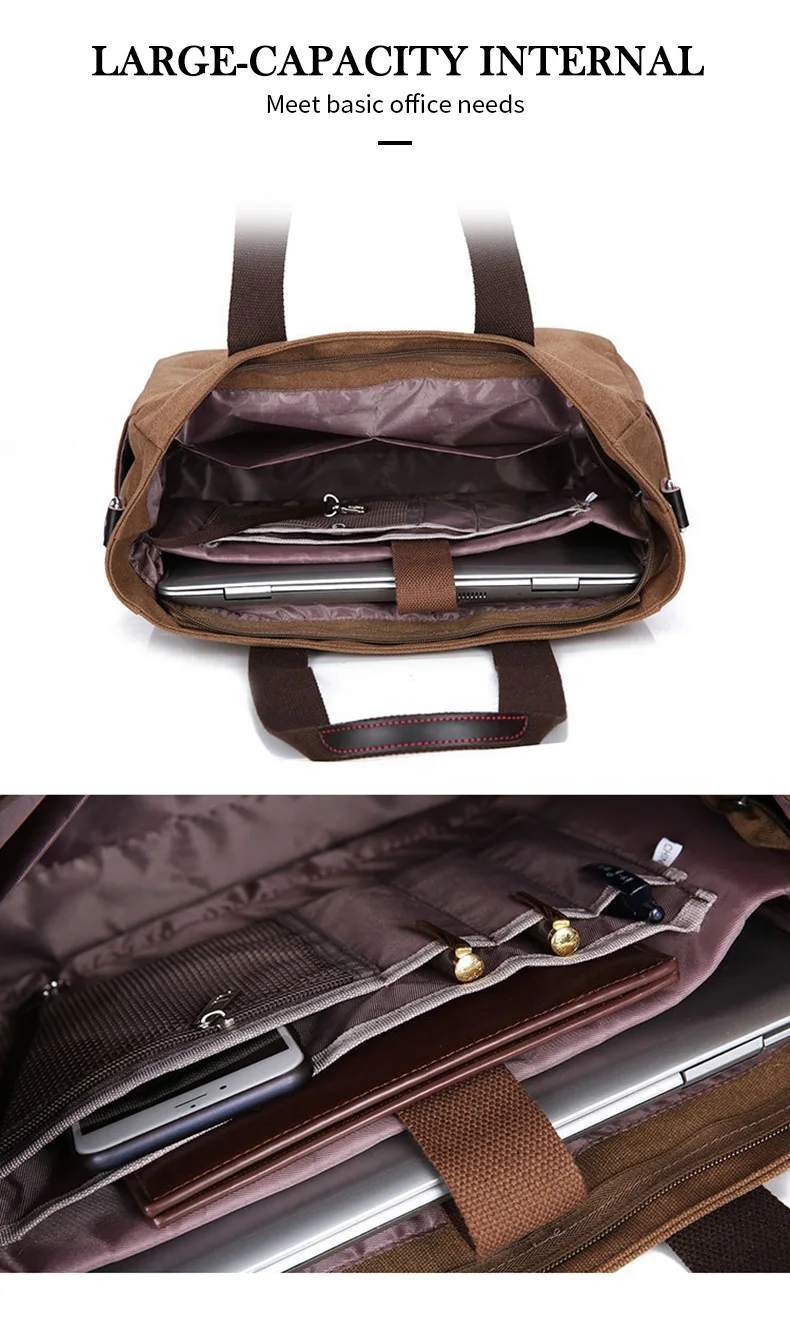 Homens Canvas Pasta Malas De Viagem Mala Clássico Messenger Shoulder Bag Tote Bolsa Big Casual Business Laptop Bag XA506F