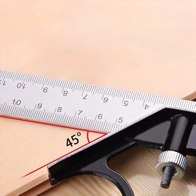 Angle Square Measuring Tools Set Precise Stainless Steel Aluminium Durable Adjustable Combination Spirit Level 12" 300mm
