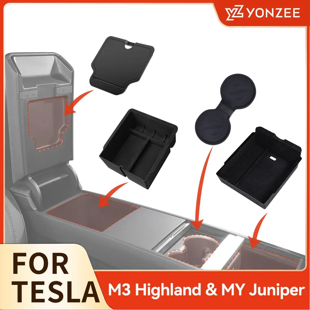 Xe Túi Cất Giữ Mẫu Tesla Model 3 2021 Mô Hình Y 2022 Trung Tâm Tay Ẩn Hộp Đựng Ly Tay Cầm Người Tổ Chức Xe Ô Tô hộp Phụ Kiện