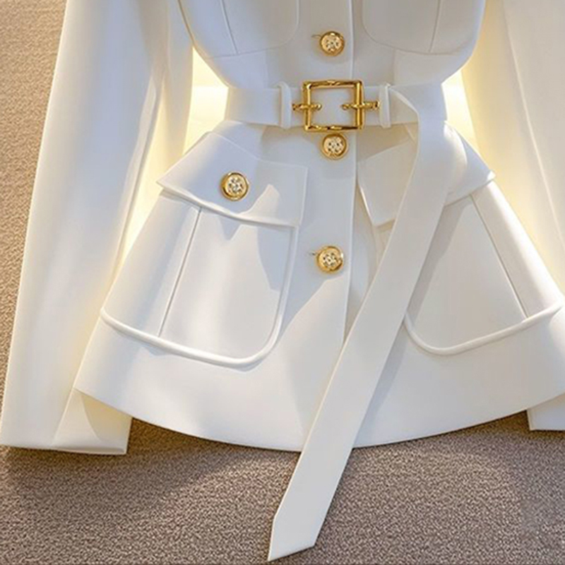 女性のブレザーコート新 2025 秋長袖カジュアルシングルブレストエレガントなオフィスウエストレディーススーツジャケット女性の上着