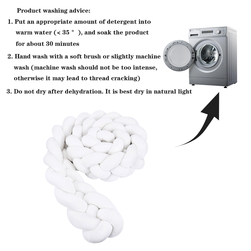 Widen Baby Bumper Bed Braid Knot Pillow Cushion Bumper for Infant Crib Protector Cot Bumper Room Decor Crib Bedding Set