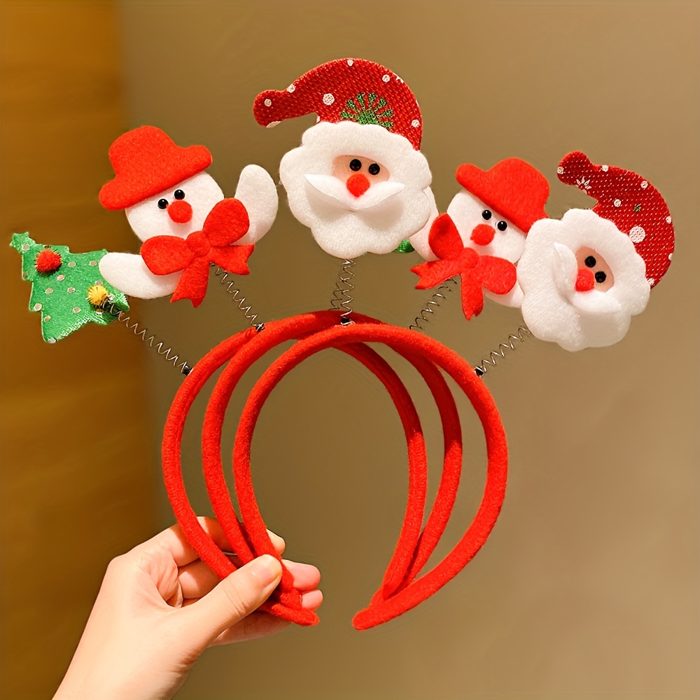 クリスマスプレゼントとして女の子にぴったりのスイートクリスマスアクセサリーヘッドバンド5個。