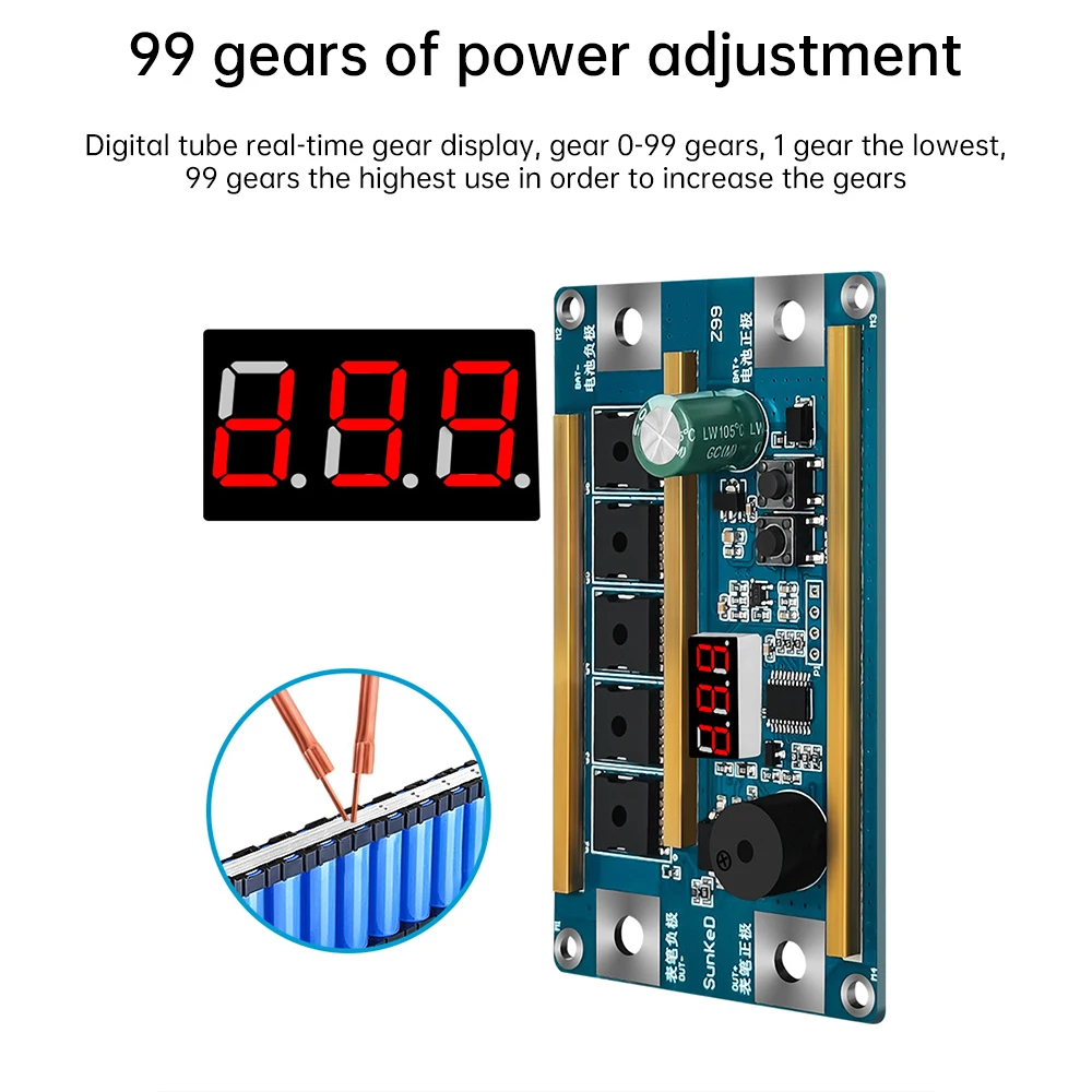 Mini Spot Welder 12V18650 Lithium Battery Energy Storage Spot Welding Machine PCB Circuit Board Portable Soldering Equipment