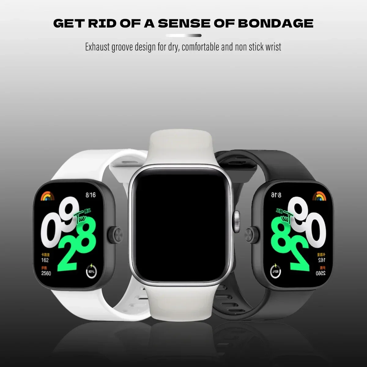 Correa de silicona Original para reloj inteligente Redmi 4, pulsera para reloj Redmi 4, accesorios deportivos