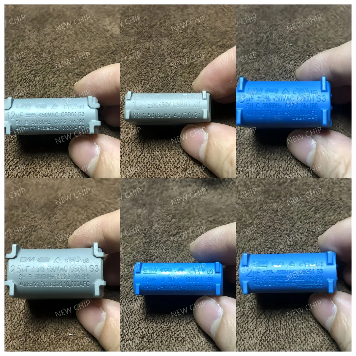 10pcs/lot CBB61 BM film capacitor Air conditioner inne 1uF 1.2uF 1.5uF 2uF 2.5uF 3uF 3.5uF 4uF 4.5uF 5uF 450V Starter Capacitor